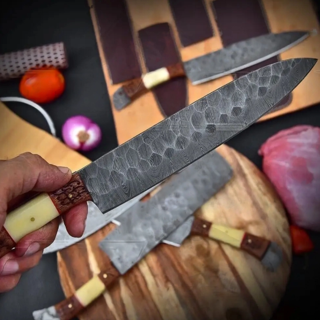 5 Pieces Custom Handmade Chef Knife Set