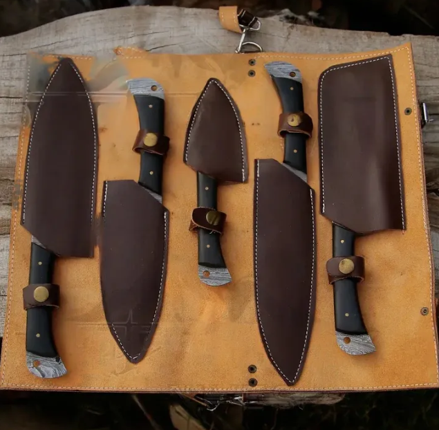 Damascus Steel Chef Knife Set