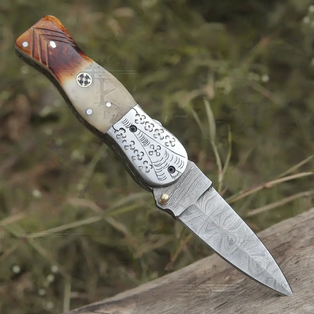 Damascus Steel Pocket Knife