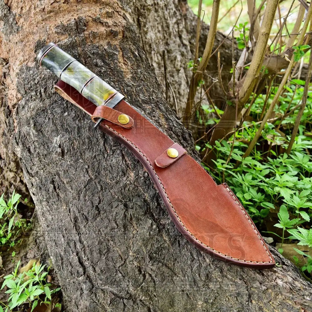 Damascus steel survival hunting Kukri Knife