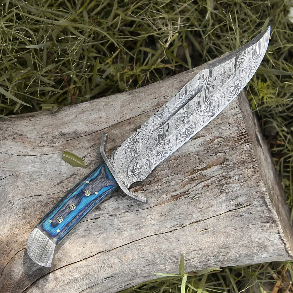 blue handle knife