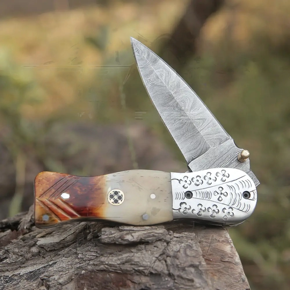 damascus folding knife