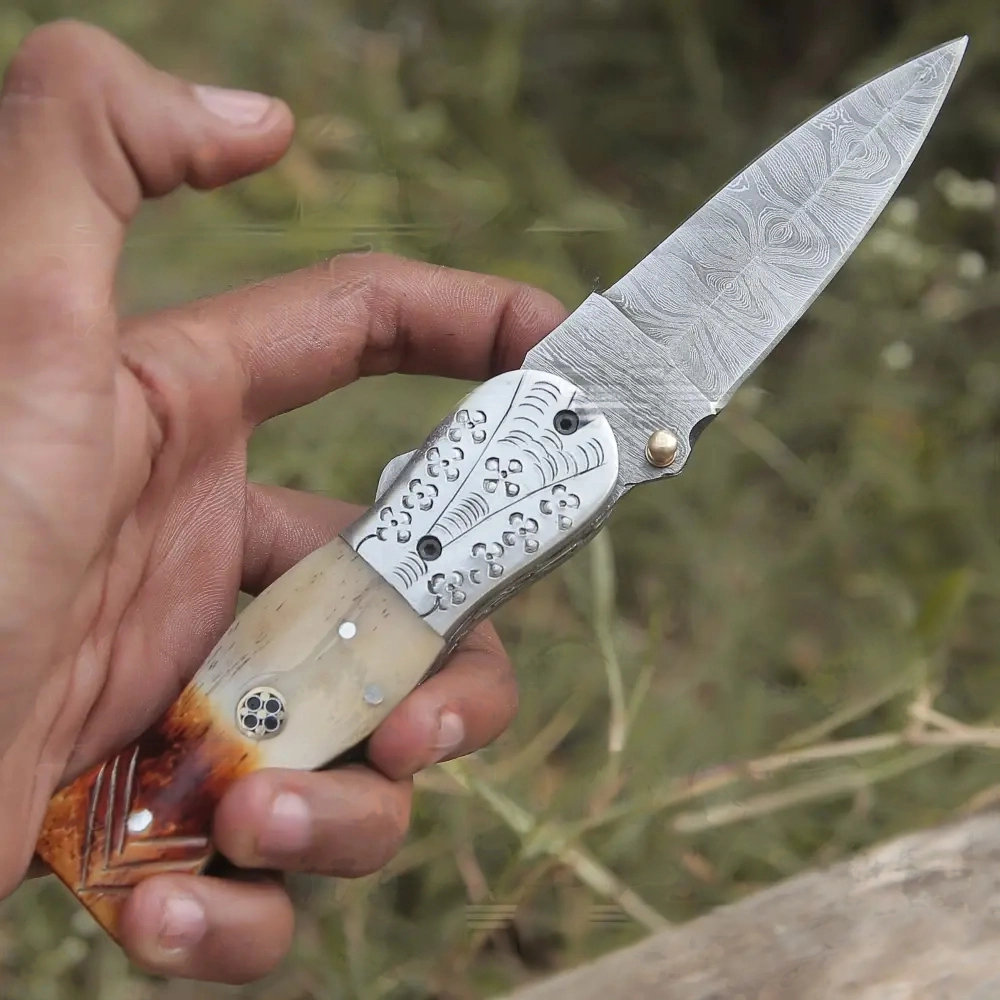 damascus steel knife pocket