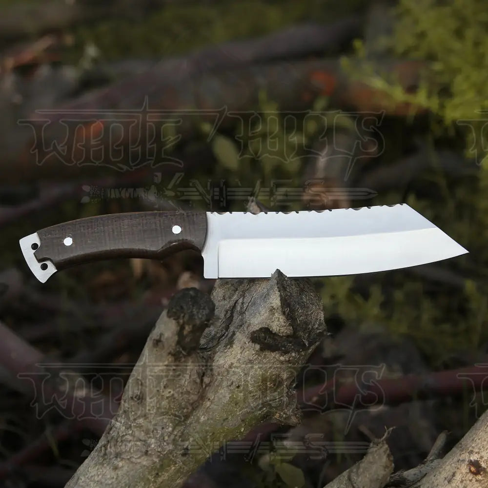 HANDMADE FORGED D2 Steel Hunting Tracker Fix Blade Knife Full Tang - Resin Handle