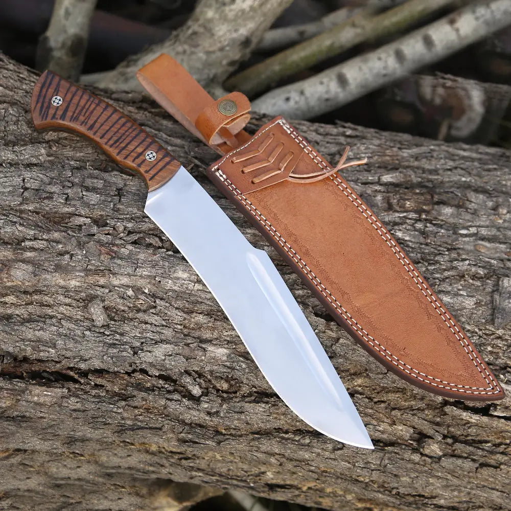 Handmade Forged Stainless Steel Survival Hunting Bushcraft Kukri Knife EDC 15” With Cocobolo Wood Handle