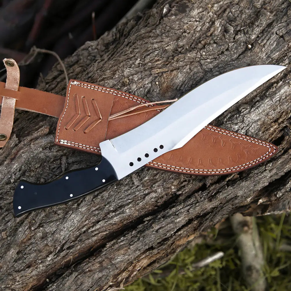 Handmade Forged Stainless Steel Survival Hunting Bushcraft Kukri Knife EDC 15” With Resin Handle