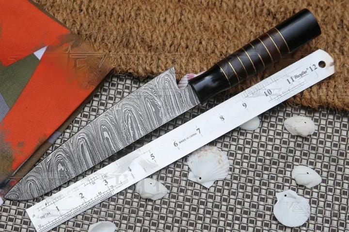 handmade damascus chef knife 