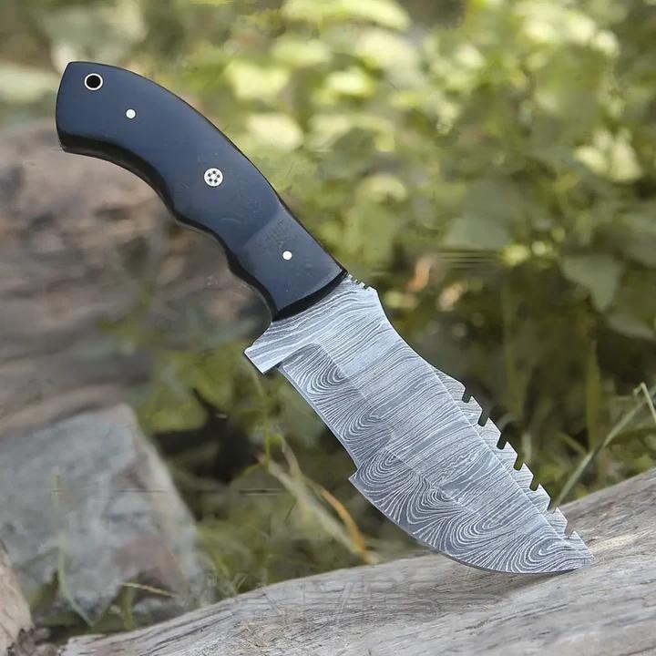 Custom Handmade Forged Damascus Steel Tracker Bushcraft Knife Survival EDC 10” With Micarta Handle WH 9010