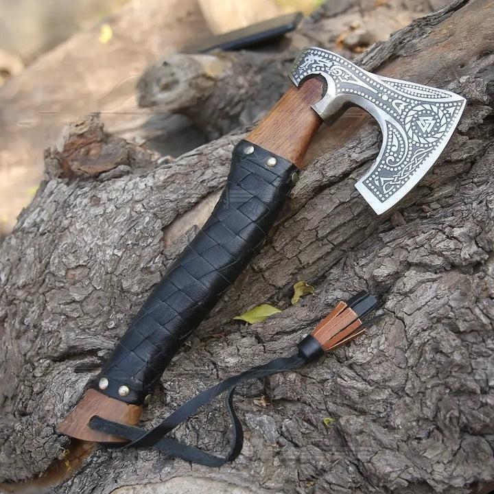 Heavy-duty small axe for chopping wood and outdoor use