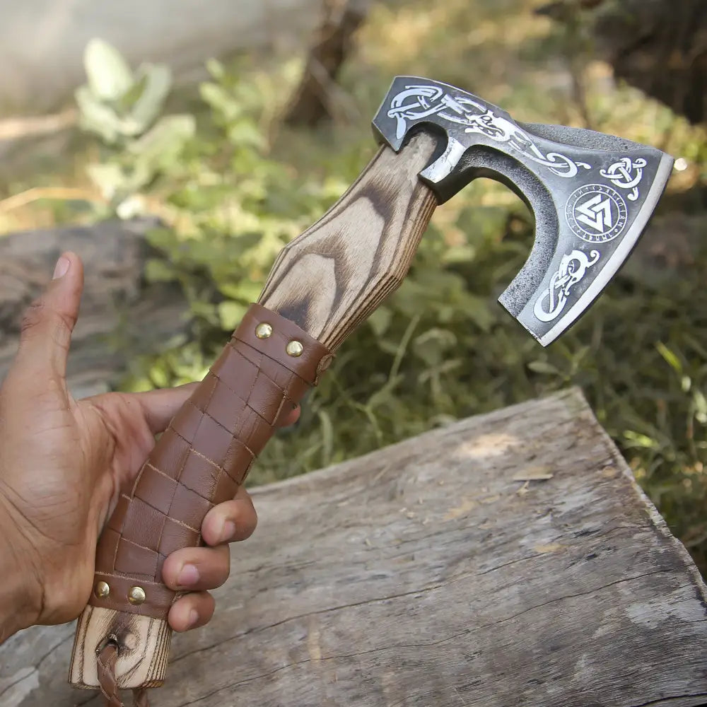 hand forged viking axe 