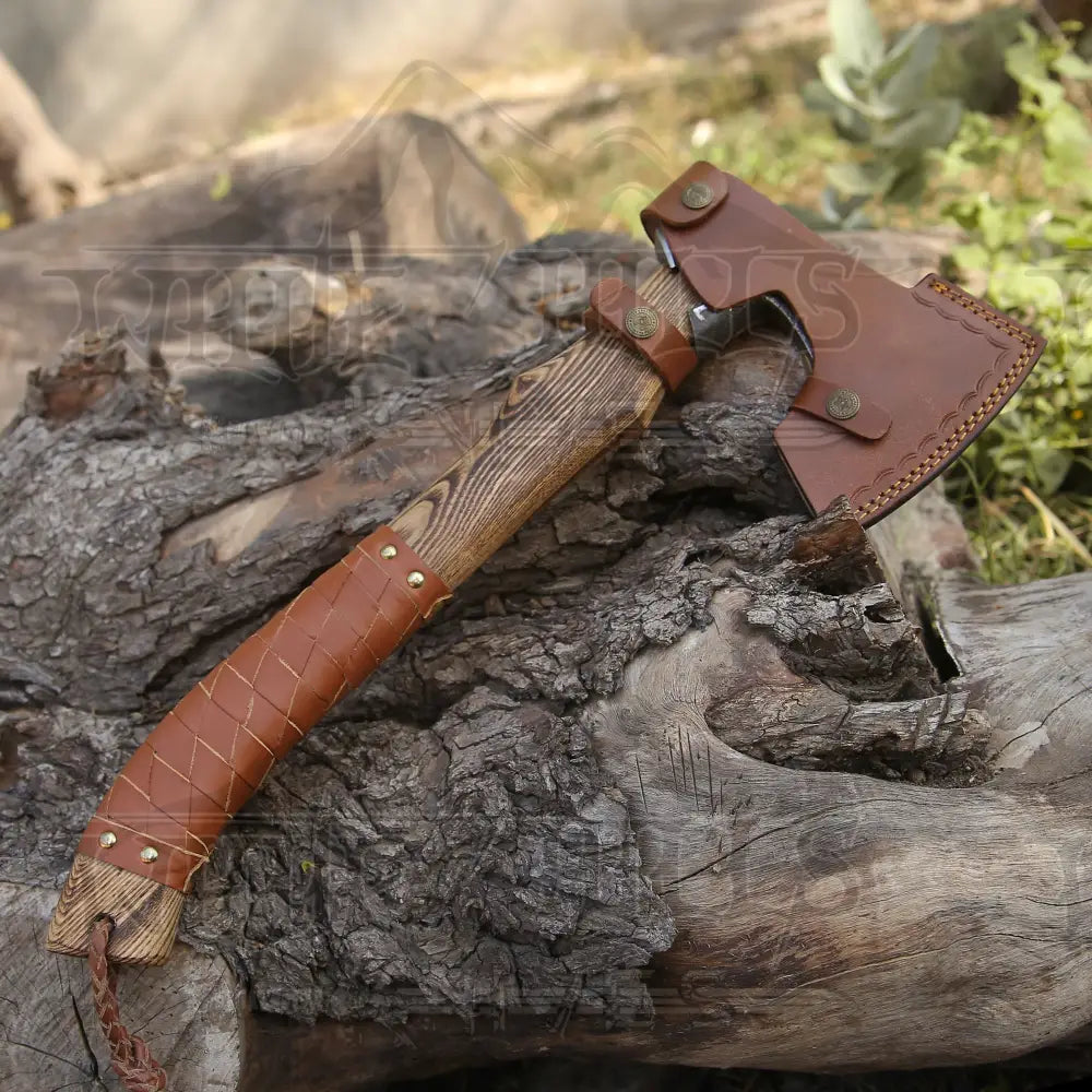 Viking Axe with Dark Wood Shaft, Viking Bearded Camping Axe X800-19